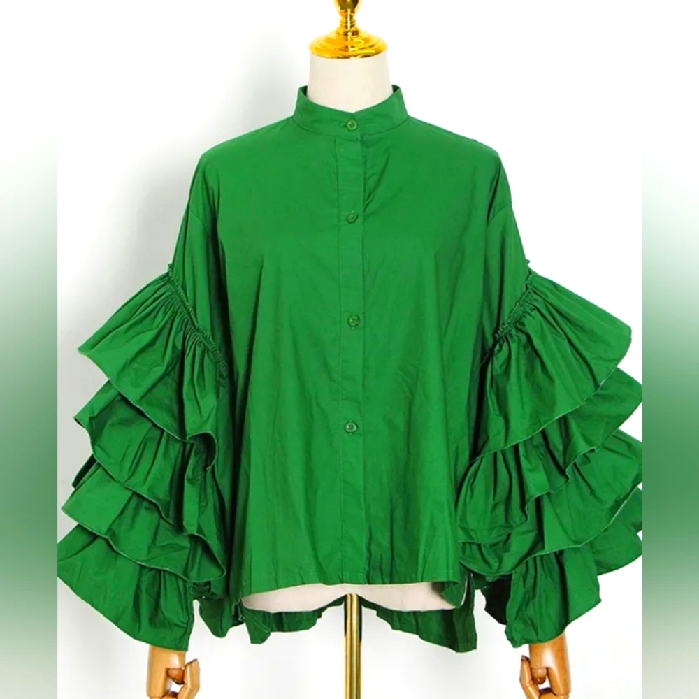 Tiered Sleeves Blouse